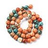 Synthetic Ocean White Jade Round Beads Strands G-YW0001-42C-1
