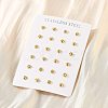 PVD Vacuum Plating 304 Stainless Steel Dog Paw Print Stud Earrings for Women EJEW-P212-15G-5