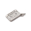 Brass Micro Pave Cubic Zirconia Pendants KK-P308-34P-2