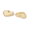 Brass Micro Pave Clear Cubic Zirconia Pendants KK-G415-11G-3