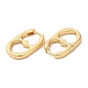 Rack Plating Brass Oval with Heart Hoop Earrings EJEW-D064-09G-2