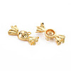 Rack Plating Brass Micro Pave Clear Cubic Zirconia Pendants KK-S360-159-2