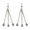 Tibetan Style Alloy Feather Tassel Big Pendants FIND-YW0003-92E-1