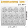 34 Sheets Silver Foil Embossed PET Picture Sticker DIY-WH0528-009-2