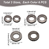 18Pcs 3 Style Alloy Grommet Eyelet Findings FIND-WR0006-18B-2