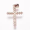 Brass Micro Pave Cubic Zirconia Pendants ZIRC-E108-10-NR-3