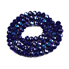 Electroplate Opaque Solid Color Glass Beads Strands LS-EGLA-A044-P6mm-L07-3