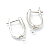 Brass Hoop Earring Findings with Latch Back Closure KK-H754-01P-1