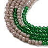 Transparent Gradient Color Glass Beads Strands GLAA-H021-01A-44-3