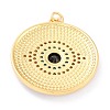 Real 18K Gold Plated Brass Micro Pave Cubic Zirconia Pendants ZIRC-L100-084G-4