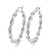 Tarnish Resistant 304 Stainless Steel Hoop Earring EJEW-F257-13P-1