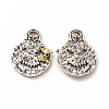 Rack Plating Brass Micro Pave Cubic Zirconia Pendants KK-K165-24-2