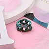 Acrylic Curb Chains Finger Rings RJEW-JR00311-01-5