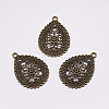 Teardrop Alloy Pendant Rhinestone Settings EA005Y-AB-1