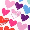 Heart Pattern DIY Cloth Picture Stickers AJEW-L053-02-2