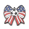 American Football Themed Printed Wooden Pendants WOOD-B012-02F-1