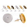 Brass Ear Studs Settings IFIN-YW0001-15-1