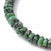 Natural African Jade Rondelle & Pearl Beaded Stretch Bracelets BJEW-JB09918-03-4