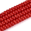 Opaque Solid Color Glass Beads Strands GLAA-ZX008-4mm-18N-1