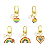 Rainbow Color Alloy Enamel Pendant Decorations HJEW-YW00001-01-2