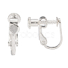 Brass Screw On Clip-on Earring Findings X-KK-L164-02S-3