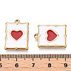 PVD Vacuum Plating 201 Stainless Steel Enamel Pendants X-STAS-J401-VC1034-3