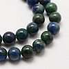 Natural Chrysocolla and Lapis Lazuli Beads Strands G-G735-07-6mm-3