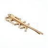 Word SEXY Alloy Rhinestone Hair Bobby Pins FIND-WH0152-34E-KCG-2