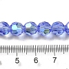Electroplate Transparent Glass Beads Strands LS-EGLA-A035-T8mm-L14-4