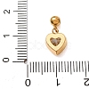 304 Stainless Steel Pave Clear Cubic Zirconia Pendants CU-CBAB6EC-07G-03-3