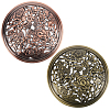2Pcs 2 Colors Alloy Lid AJEW-GF0009-33-1