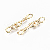 Brass Hook and S-Hook Clasps X-KK-S356-113G-NF-1