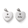 Non-Tarnish 304 Stainless Steel Pendants LS-STAS-F253-12P-1