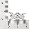 Tarnish Resistant 304 Stainless Steel Hollow Connector Charms STAS-P332-01P-3