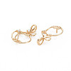Brass Micro Pave Clear Cubic Zirconia Peg Bails Pendants KK-S364-008-2