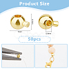 50Pcs Brass Crimp Beads KK-DC0004-57G-2