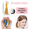 Olycraft 20Pcs 5 Colors Polyester Tassel Pendant AJEW-OC0003-44-2