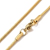 Ion Plating(IP) 304 Stainless Steel Square Snake Chain Necklaces STAS-A066-07-02G-3