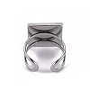 Non-Tarnish 201 Stainless Steel Cuff Pad Ring Settings X-STAS-S080-041C-P-4