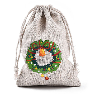 Christmas Cotton Cloth Storage Pouches ABAG-M004-02C-1