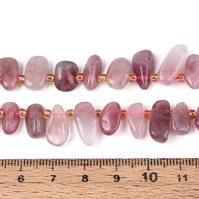 Natural Purple Madagascar Rose Quartz Beads Strands G-Z091-A34-1