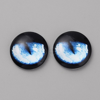 Glass Cabochons LS-GLAA-WH0033-75F-08-1