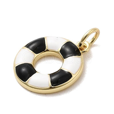 Brass Enamel Pendants KK-P338-23G-02-1