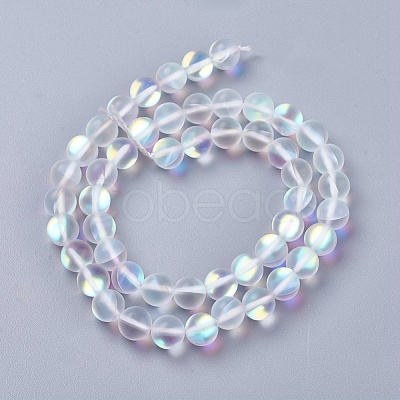 Synthetic Moonstone Beads Strands X-G-E468-G01-8mm-1