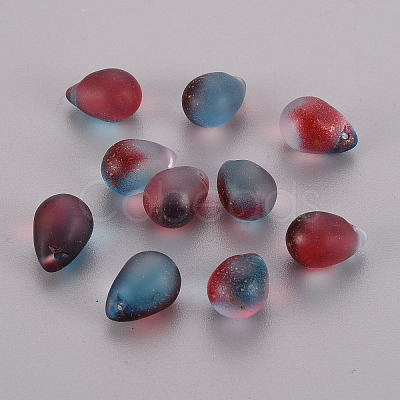 Two Tone Transparent Spray Painted Glass Charms LS-GLAA-T016-37-F03-1