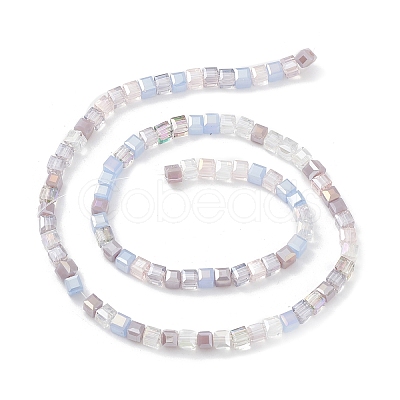 Gradient Color Electroplate Glass Bead Strands X1-GLAA-E042-05D-1