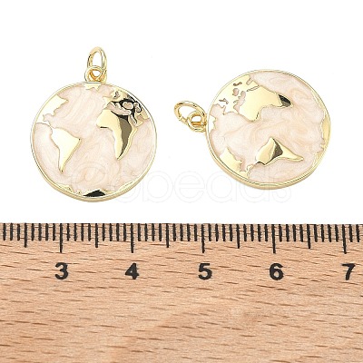 Brass Enamel Pendants KK-H259-05G-1