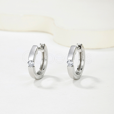 925 Sterling Silver Pave Moissanite Hoop Earrings for Women DZ9023-1