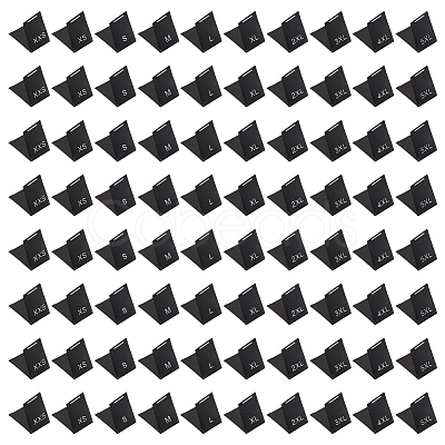500Pcs 10 Styles Polyester Clothing Size Labels FIND-BC0014-07A-1