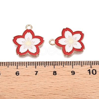 Light Gold Plated Alloy Enamel Pendants PALLOY-N176-28D-RS-1